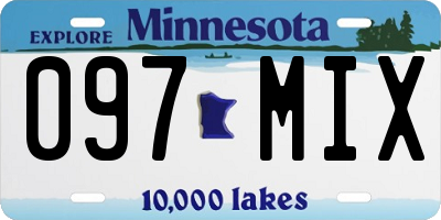 MN license plate 097MIX