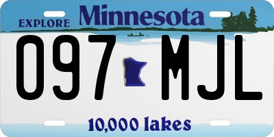 MN license plate 097MJL
