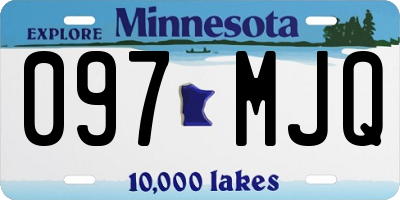 MN license plate 097MJQ
