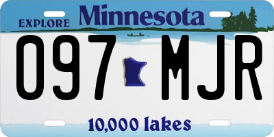 MN license plate 097MJR