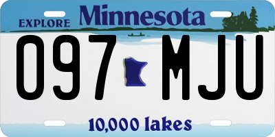MN license plate 097MJU