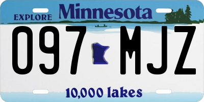 MN license plate 097MJZ