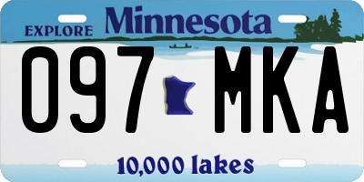 MN license plate 097MKA
