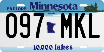 MN license plate 097MKL