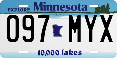 MN license plate 097MYX