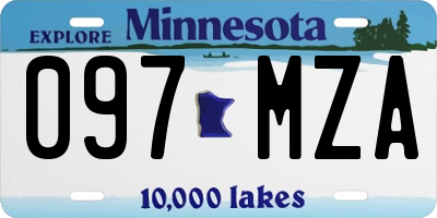 MN license plate 097MZA