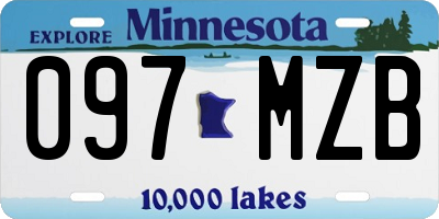 MN license plate 097MZB