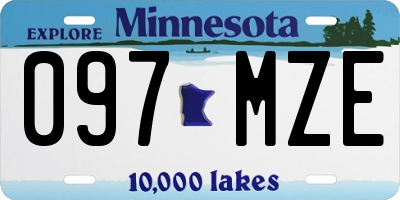 MN license plate 097MZE