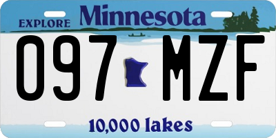 MN license plate 097MZF