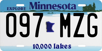 MN license plate 097MZG