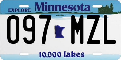MN license plate 097MZL