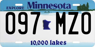 MN license plate 097MZO