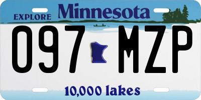 MN license plate 097MZP