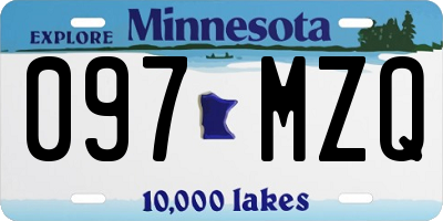 MN license plate 097MZQ