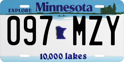 MN license plate 097MZY
