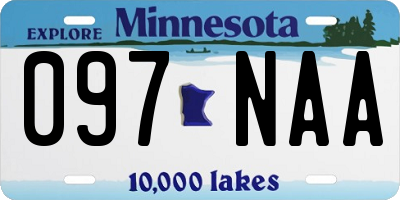 MN license plate 097NAA