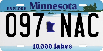 MN license plate 097NAC