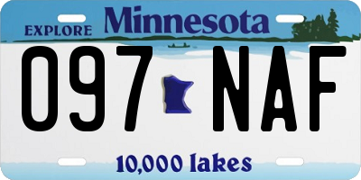 MN license plate 097NAF