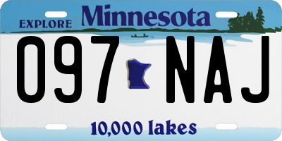 MN license plate 097NAJ
