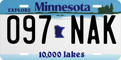 MN license plate 097NAK