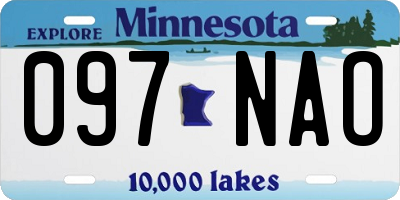 MN license plate 097NAO