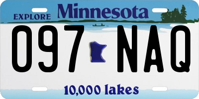 MN license plate 097NAQ