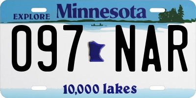 MN license plate 097NAR