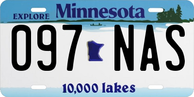 MN license plate 097NAS