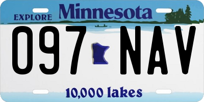MN license plate 097NAV