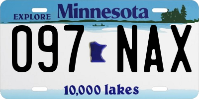 MN license plate 097NAX