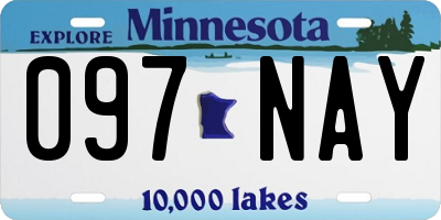 MN license plate 097NAY