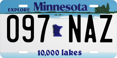 MN license plate 097NAZ