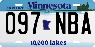 MN license plate 097NBA