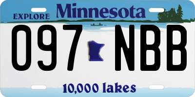 MN license plate 097NBB