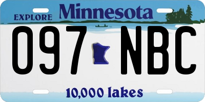 MN license plate 097NBC