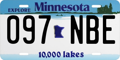 MN license plate 097NBE