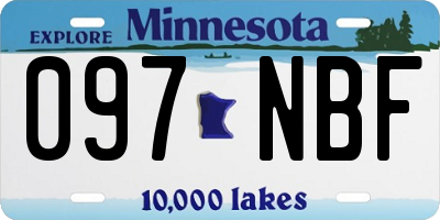MN license plate 097NBF
