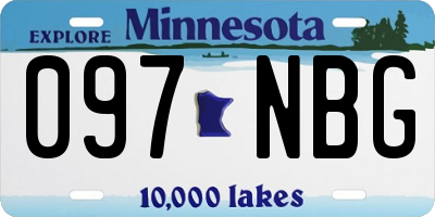 MN license plate 097NBG