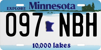 MN license plate 097NBH