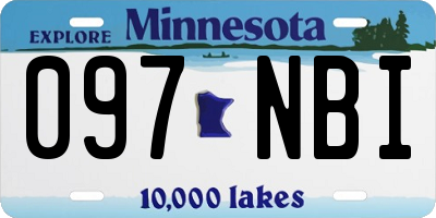 MN license plate 097NBI