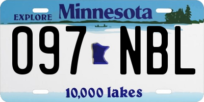 MN license plate 097NBL