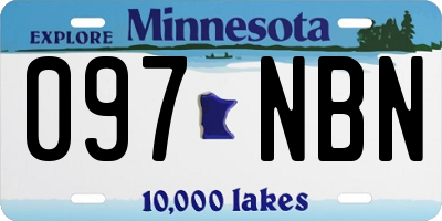 MN license plate 097NBN