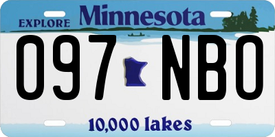 MN license plate 097NBO