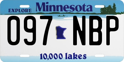 MN license plate 097NBP