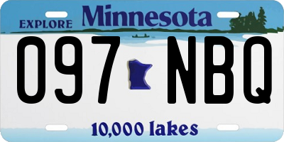 MN license plate 097NBQ