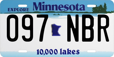 MN license plate 097NBR