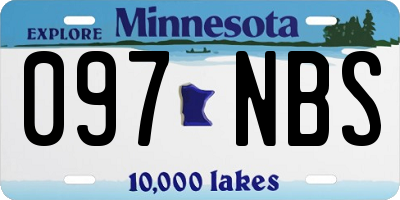 MN license plate 097NBS