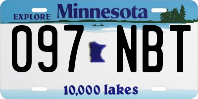 MN license plate 097NBT