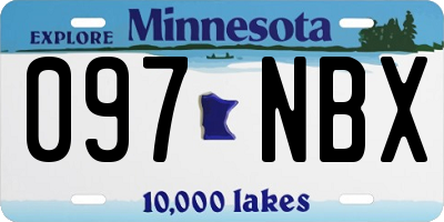 MN license plate 097NBX
