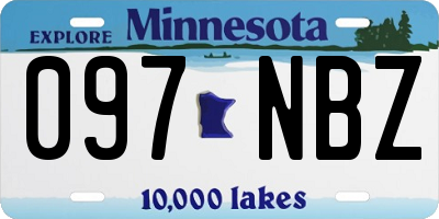 MN license plate 097NBZ